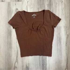 Hollister Bustier Crop Top Brown Size XS